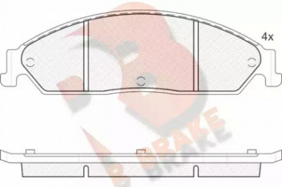R BRAKE rb1782 -  Комплект тормозных колодок, дисковый тормоз